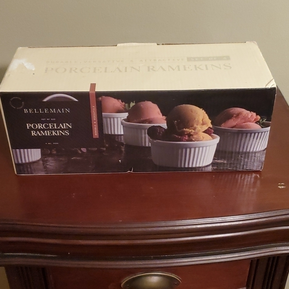Bellemain Porcelain Ramekins NIB Set of 6